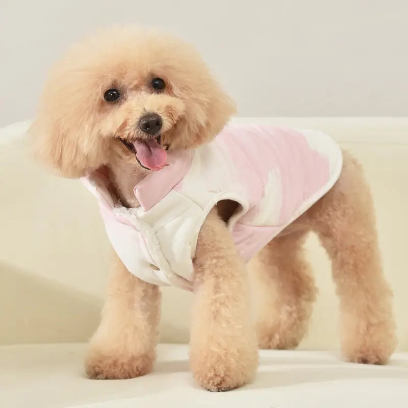 OEMODM dog cotton vest waterproof puppy jacket Fleece Teddy Bears pet apparel clothing small medium-sized dogs
