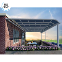 Venta caliente al aire libre jardín dosel techo impermeable policarbonato techo toldo terraza dosel