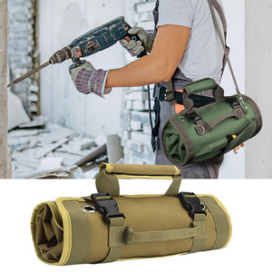 <b>Tool</b> <b>Roll</b> Canvas Multi-Function <b>Tool</b> Bag With Zipper Closure For Electrician And Car Repair Use - Product Image 4
