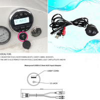 Radio marine HASDA H-071 étanche avec entrée USB et RCA, système audio stéréo pour bateau, prise audio 3,5 mm, câble audio, connecteur RCA