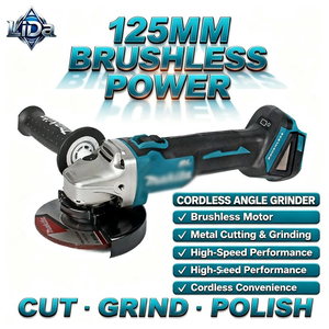 Meuleuse d'angle sans fil Makita compatible <span class=keywords><strong>DGA504</strong></span> 18V 125mm, outil électrique sans balais pour la découpe et le meulage du métal - Product Image 2