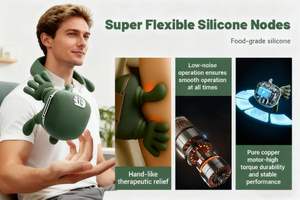 Meilleures ventes : Masseur portable sans fil pour le cou et les épaules avec chaleur, Shiatsu 4D pour améliorer la fatigue du cou et la flexibilité musculaire - Product Image 4