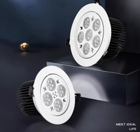 Spot encastré LED à CRI élevé pour bijouterie, anti-éblouissement, en aluminium, pour plafond, indice de protection IP44, garantie de 3 ans pour les commerces