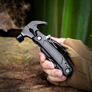 Outil multifonction tactique en acier inoxydable à 14 fonctions, pince pliante portable, marteau avec lame de lime et couteau pour le camping en plein air - Product Image 3