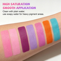 Kit de peinture faciale pour enfants avec des couleurs naturelles à base de plantes activées par l'eau pour le maquillage du visage et du corps et palette