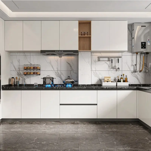 CBMmart Modern Kitchen Furniture Custom Luxury Glossy <strong>Door</strong> Board Modular Wall Cupboard Kitchen Cabinet - Product Image 4