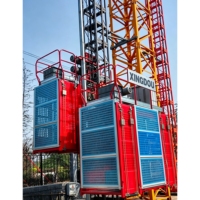 Monte-charge de chantier, élévateur de chantier à crémaillère, monte-personnes et monte-marchandises pour immeubles de grande hauteur