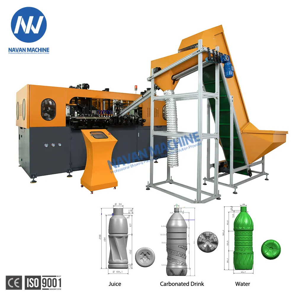 Kaisi NAVAN — Machine de fabrication de bouteilles en plastique, servomoteur à 6 cavités, moulage de soufflage extensible