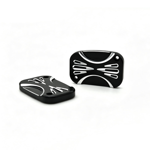 Couvercle de cylindre de frein avant CNC pour moto Harley Road Glide, bouchon de réservoir d'huile noir style A B en aluminium - Product Image 1