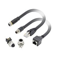 OEM 10Gbps Cable moldeado circular CAT6A Industrial 8 Pin X Codificado Cable impermeable Montaje en panel PCB M12 X Conector de código
