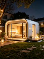 Maison préfabriquée Apple Cabin, maison Apple, Apple Pod, maison de luxe Apple, maison modulaire mobile pour hôtel de villégiature, Airbnb, glamping
