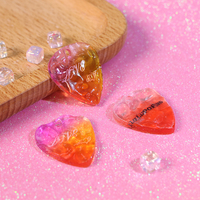 Imprimé personnalisé Transparent Écologique Acrylique Fruit Animal Porte-clés Liquide Ondulation Pendentif Guitare Médiator Logo Personnalisé