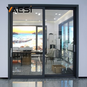 Abordable Hôtel Bureau Porte <span class=keywords><strong>vitrée</strong></span> Aluminium Insonorisé Double Vitrage Insonorisé Porte coulissante - Product Image 2