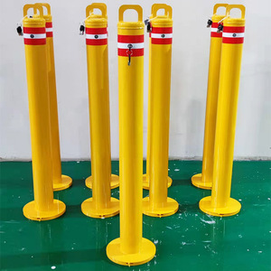 เสาสำหรับถนนเหล็กสีเหลืองถอดออกได้ - Product Image 5