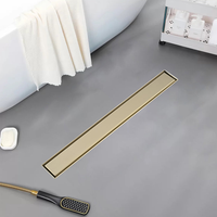 Drain de douche invisible 28 pouces en acier inoxydable brossé, insert de carrelage linéaire pour projets intensifs