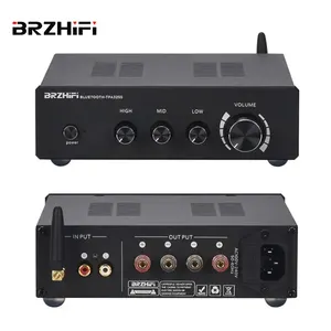 Amplificador digital brzhifi 3255-a bt 5.0, amplificador de alta potência com 300wx2
