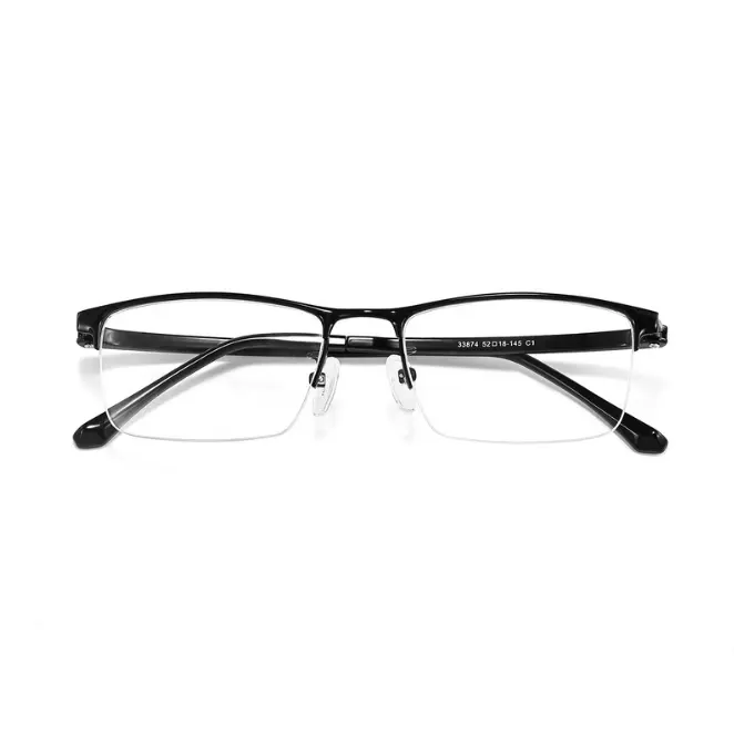Metal Optical Eyeglasses Men Alloy TR Material Lightweight Spectacle Frame for Prescription Lens