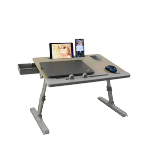 cama mesa 3 gaveta Suppliers-Bandeja para cama ajustável laptop, mesa dobrável para laptop com gaveta para trabalho e escrita