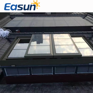 Puits de lumière coulissant électrique automatique moderne pour l'éclairage naturel et la ventilation des toits en pente ou inclinés, conception en verre et alliage d'aluminium - Product Image 3