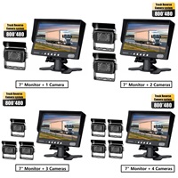 Cámara de seguridad de alta calidad para camiones y remolques, Monitor HD de 1ch / 4ch con pantalla TFT de 7 pulgadas y cámara de 1, 2, 3 y 4 pulgadas