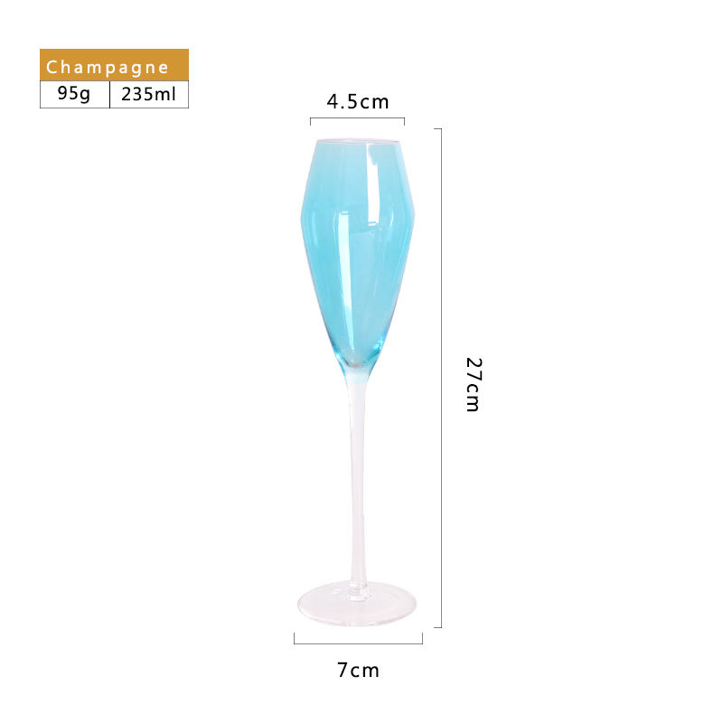Flûte à champagne bleu