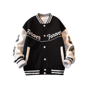 Nouvelle veste bomber respirante en polyester/coton rembourrée de duvet vert baseball pour garçons, adolescents et enfants – Collection Automne - Product Image 6