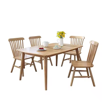 Table à Manger Moderne avec Piètement en Bois, 6 à 8 Places, Nouveau Design, pour Salon, Hôtel et Maison – Disponible en Gros