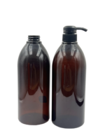Bouteille à pompe en plastique de 1000 ml, distributeur de liquide rechargeable en PET de qualité alimentaire pour shampoing, gel douche, savon pour les mains