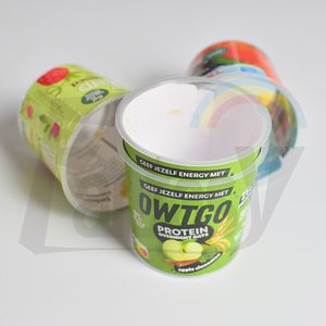 Bols en plastique PP pour desserts glacés, yaourts et glaces, avec logo personnalisé imprimé, 6/8/12/16 oz, avec couvercle en aluminium. - Product Image 2