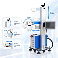 Machine de marquage laser à fibre volante en ligne 20W 30W 50W 100W avec synchronisation par encodeur pour le codage sur ligne de production