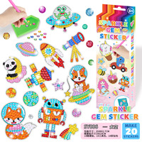 Kit de Peinture Diamant 5D Écologique Lumineux pour Enfants, Modèle STAR T5, Autocollants Animaux Mignons Imprimés Dessins Animés
