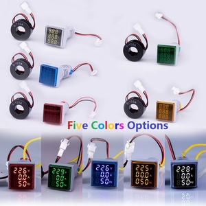 3 trong 1 AC 60 ~ 500V kỹ thuật số vôn kế Ampe kế Hz Hertz tần số Meter hiện tại Điện áp chỉ số Tester amp tín hiệu ánh sáng LED 22 Mét - Product Image 3