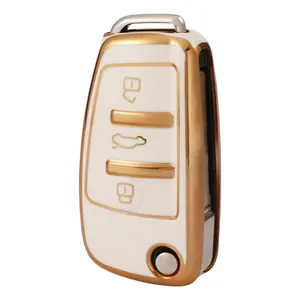Kuvi — protecteur de <span class=keywords><strong>clé</strong></span> de voiture en TPU, étui pour <span class=keywords><strong>Audi</strong></span> <span class=keywords><strong>A3</strong></span> A4 A5 C5 C6 8L <span class=keywords><strong>8P</strong></span> B6 B7 B8 C6 RS3 Q3 Q7 TT 8L 8V S3 - Product Image 1
