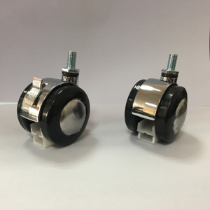 Möbel rad 1,5 Zoll 2 Zoll Zink legierung Motorhaube mit M6 M8 Metall gewinde 30mm Chrom Radlauf rolle - Product Image 5