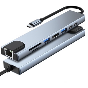 Haute qualité 8 dans 1 TF SD lecteur de carte usb hub type c station d'accueil pour macbook station d'accueil - Product Image 2