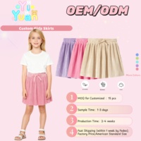 Jupe courte en velours côtelé pour fille Yiwuyiyuan, jupe trapèze à nœud papillon personnalisé pour les tenues décontractées quotidiennes des enfants, 0-6T