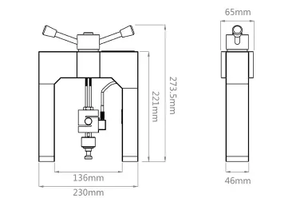 Probador de adherencia de revestimiento de acero inoxidable Instrumento de adherencia de pintura de hormigón con 220V 1 año de garantía - Product Image 2