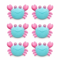 Bombe de bain effervescente en forme de crabe marin OEM ODM 70g, étiquette privée personnalisée, hydratante, adoucissante, coffret cadeau spa
