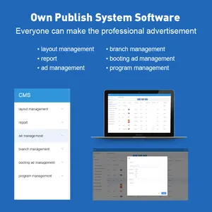 جديد التكنولوجيا أعلن الروبوت لافتات رقمية صندوق التشغيل سحابة قاعدة cms منصة ل lcd القائمة عرض إعلاني مربع