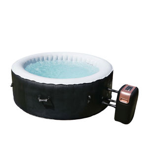 Jacuzzi <span class=keywords><strong>gonflable</strong></span> Portable pour l'extérieur, produit de Massage, <span class=keywords><strong>rond</strong></span>, pour 3 ou 4 personnes, avec 120 Jets d'air, couvercle, pompe, 2 filtres - Product Image 1