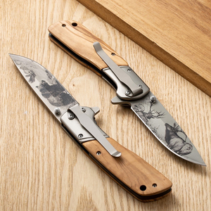 มีดพับลายสัตว์สลัก<span class=keywords><strong>แบบ</strong></span>ขายส่งปี 2026 พร้อมโลโก้สั่งทำ ด้ามไม้ ของขวัญ มีดพกพา EDC สำหรับตั้งแคมป์ ล่าสัตว์ กิจกรรมกลางแจ้ง - Product Image 1