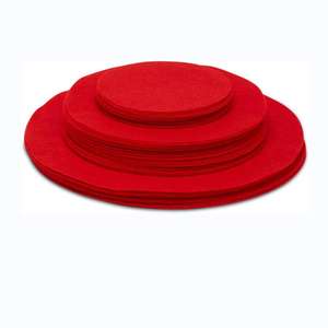 Coussinets de protection <span class=keywords><strong>pour</strong></span> casseroles et poêles en polyester de couleur personnalisée durable Protecteur à <span class=keywords><strong>induction</strong></span> résistant à la chaleur et à l'empilage Feutre noir - Product Image 1