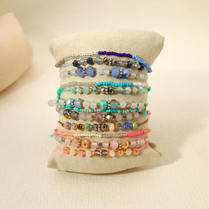 Woven <b>Bracelet</b> Natural Stone Rice Beads Crystal Hand Woven <b>Bracelet</b> for Women Uionen 1269 - Product Image 2