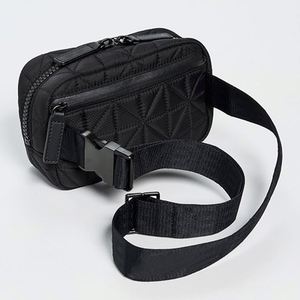 Keymay Custom Unisex Black Quilted Ripstop Fashion Waist Bags Waterproof Nylon Fanny Pack Zipper Travel Crossbody Belt Bag - Product Image 5