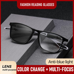 Lunettes <span class=keywords><strong>de</strong></span> lecture photochromiques TR90 pour hommes et femmes Lunettes multifocales anti-dérapantes intérieures/extérieures <span class=keywords><strong>à</strong></span> double usage anti-bleu - Product Image 5