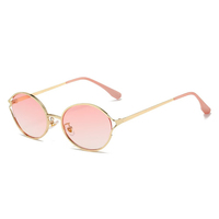 Lunettes de soleil de luxe 2026 haut de gamme en alliage léger, verres colorés, branches fines en métal, style rétro vintage, anti-rayons UV