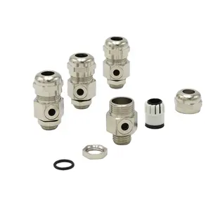 M16 IP68 Waterproof Nickel Plated Brass Metal Breathable Air Permeable Type Vent Cable Gland