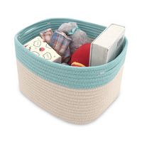 Panier de couverture tissé pépinière coton corde paniers pour stockage salon jouet organisation avec poignée