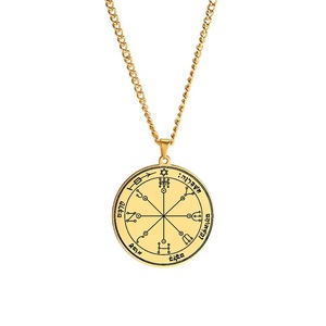 Myshape Pentacle <strong>Jupiter</strong> Seal Solomon <strong>Talisman</strong> Amulet Hexagram Stainless Steel Gold Plated Box Chain Necklaces Women Punk Style - Product Image 4