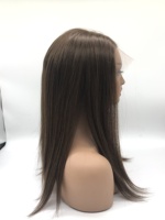 NL Perruque Full Lace Wig à la main, cheveux vierges de qualité supérieure, cuir chevelu naturel, noir, remplacement du système de cheveux vierges humains 100%